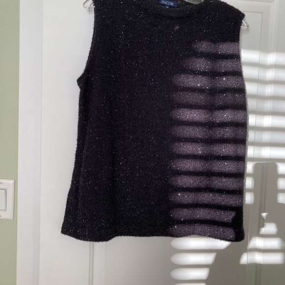 ENCORE, BLACK SLEEVELESS WOMEN SWEATER, SIZE: 3X - Picture 8 of 14